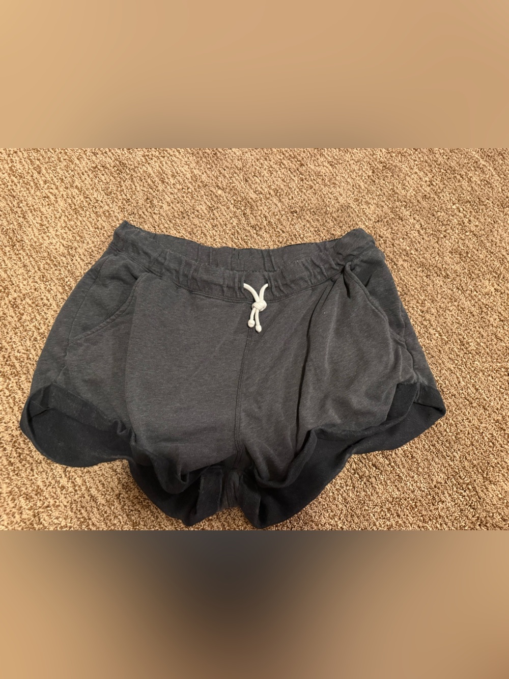 Women’s Dark Gray Drawstring Lounge Shorts